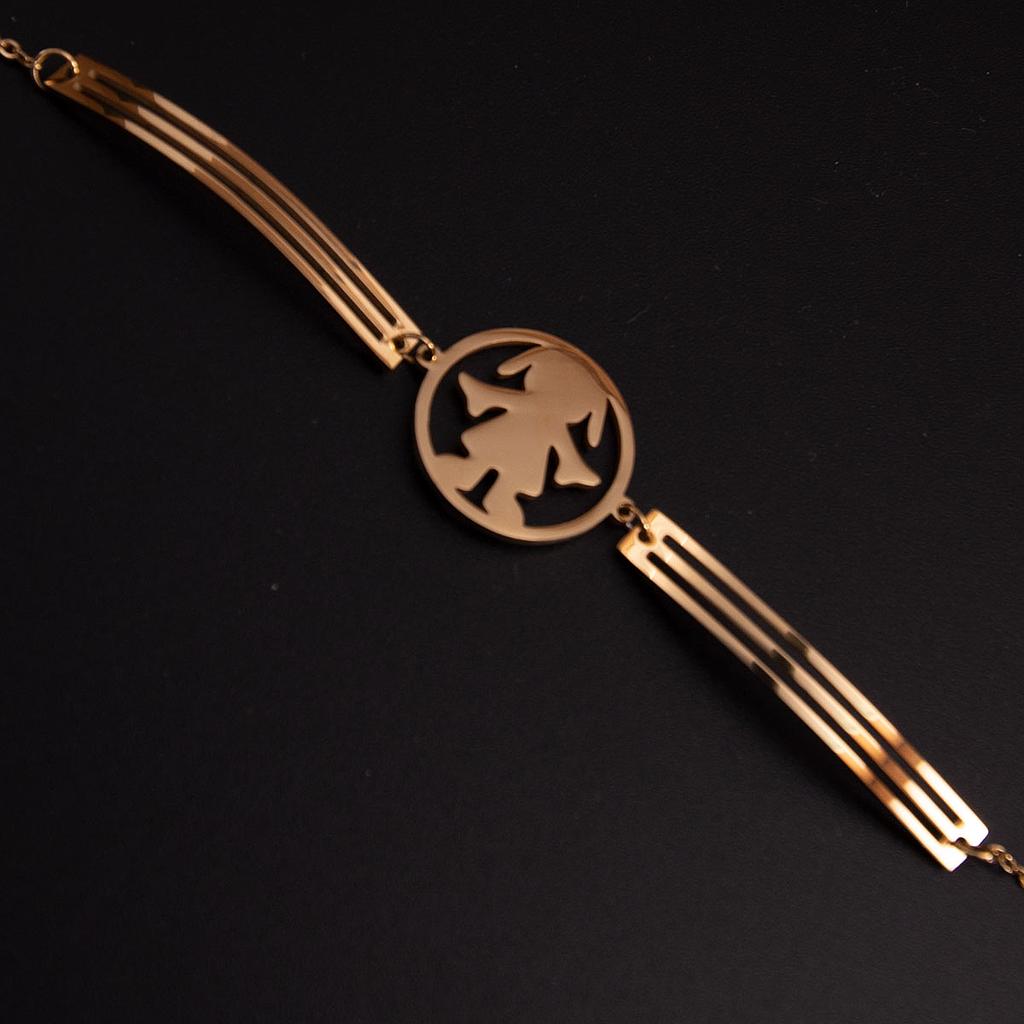 PUL207	Pulsera de Barras Acero Dorado