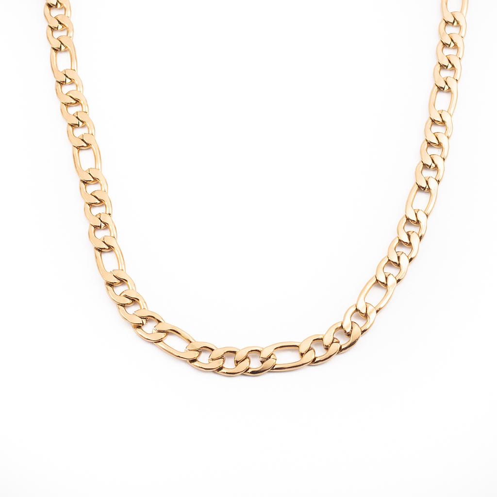 COL399	Cadena Acero Dorada Guesa 3-1 1.8mm 55cm