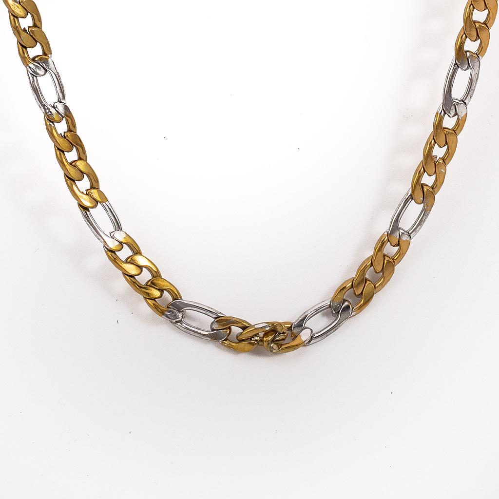 COL405	Cadena Acero Bicolor  3-1  1.6mm   55 cm