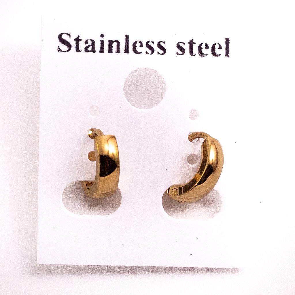 AR21604 Arracada Acero Dorada