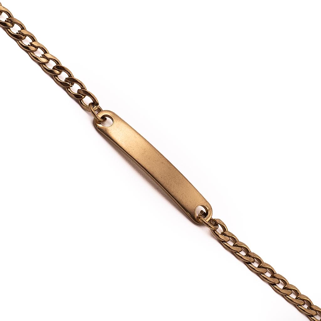 PUL8271	 Esclava Acero Placa Dorada Delgada  19 cm 1.