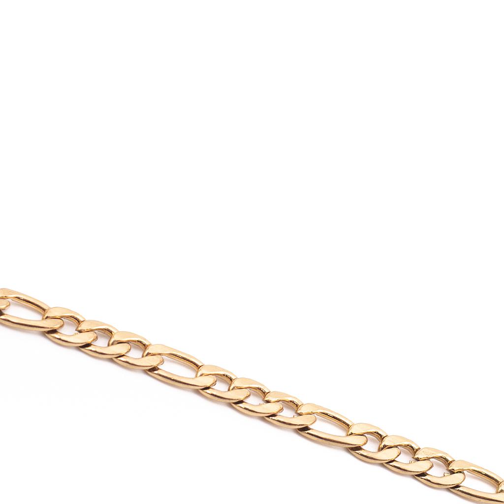 PUL9202	Pulsera  Acero Dorada  22cm 6.3 mm