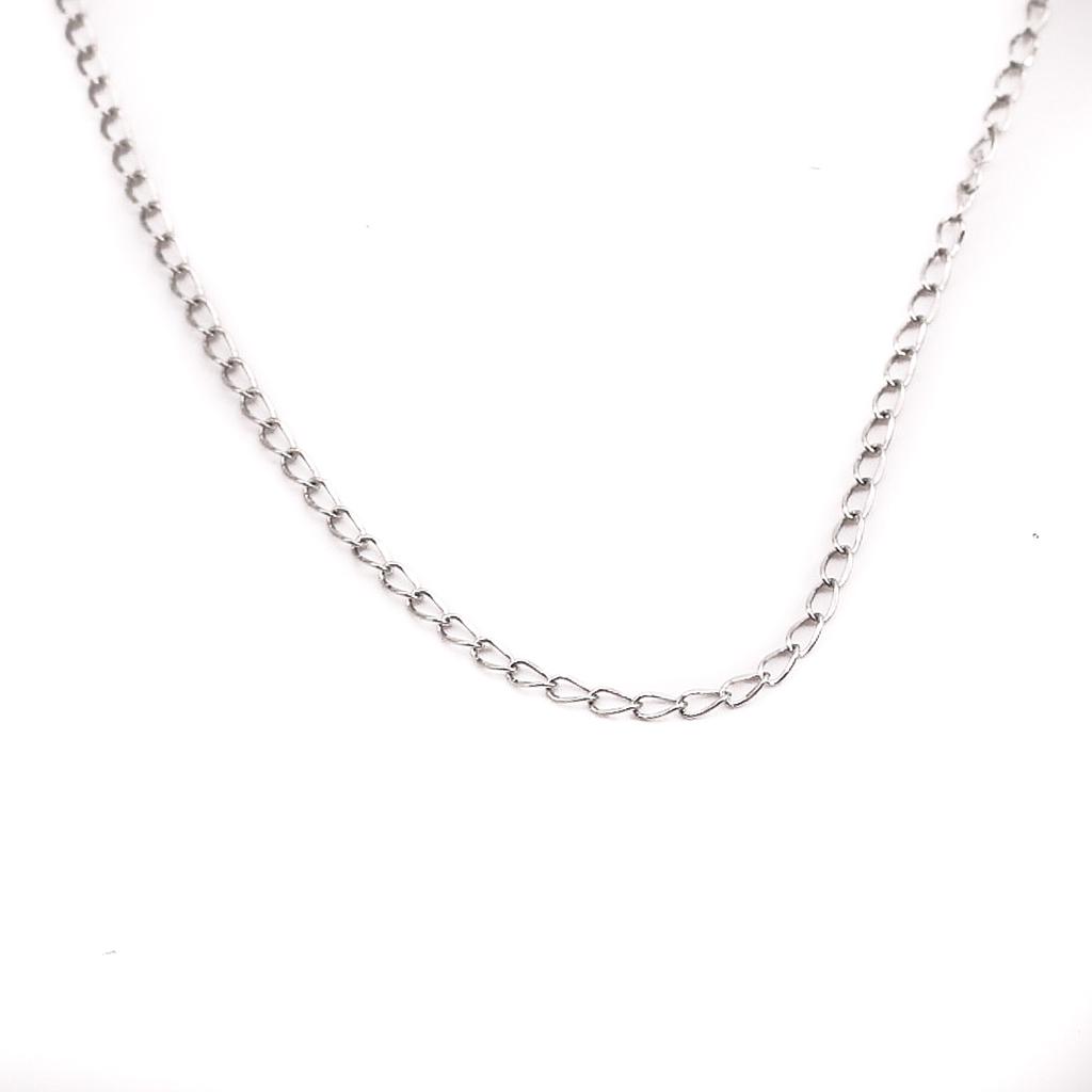 COL1051	Cadena Acero  Basica Mixta Plateada