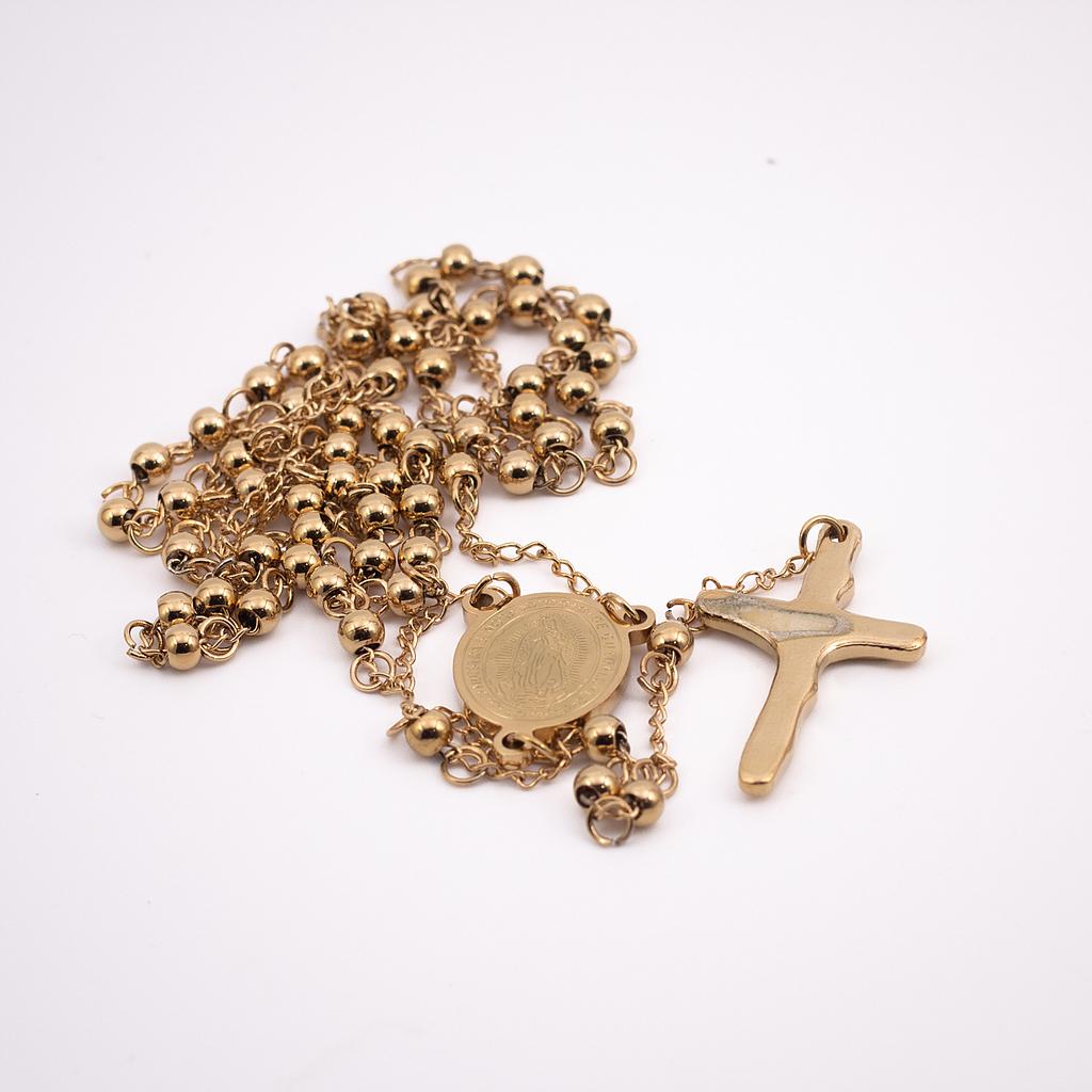 COL0862	Rosario Acero Dorado Mediano