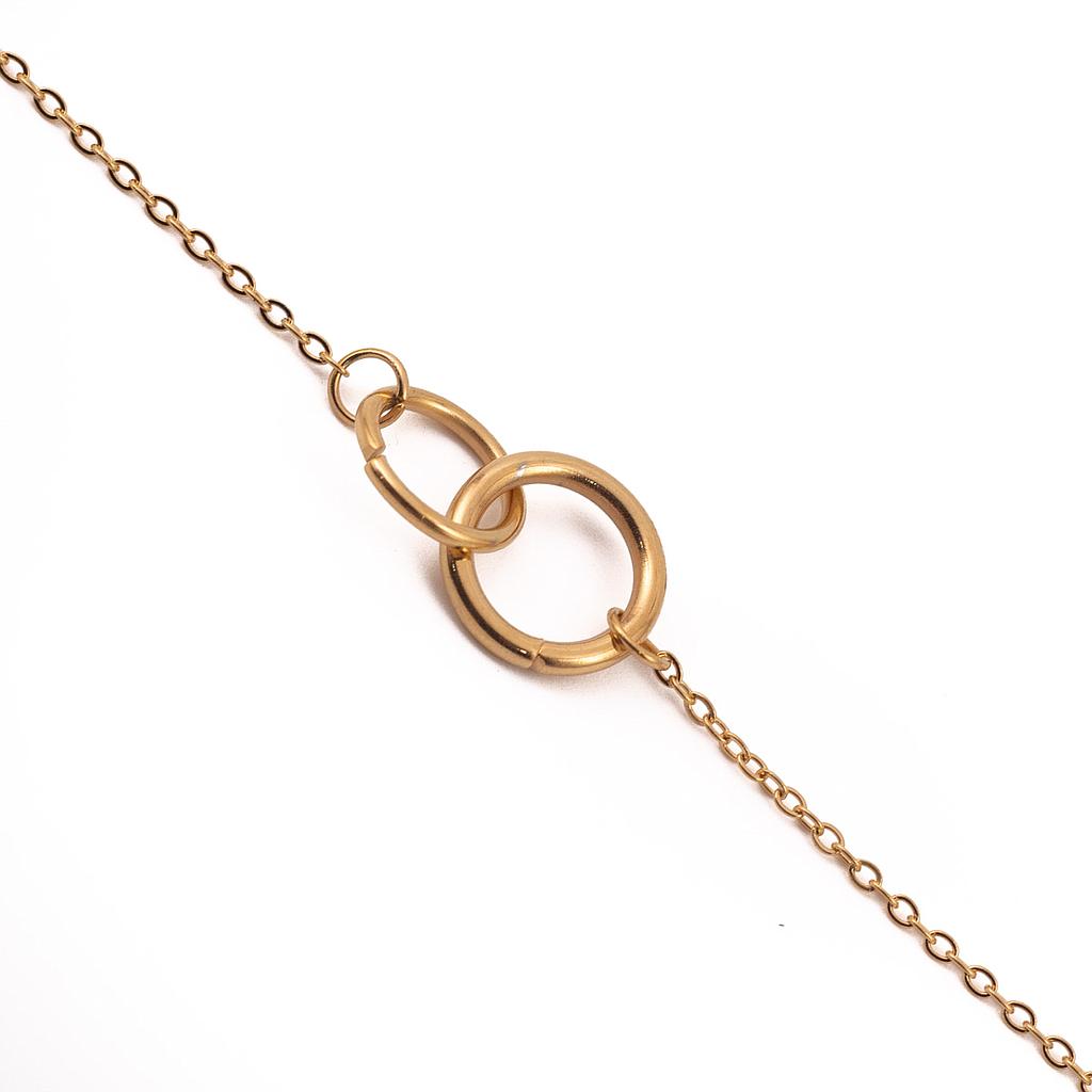 PULMN18 Pulsera Acero Dorada de Aro