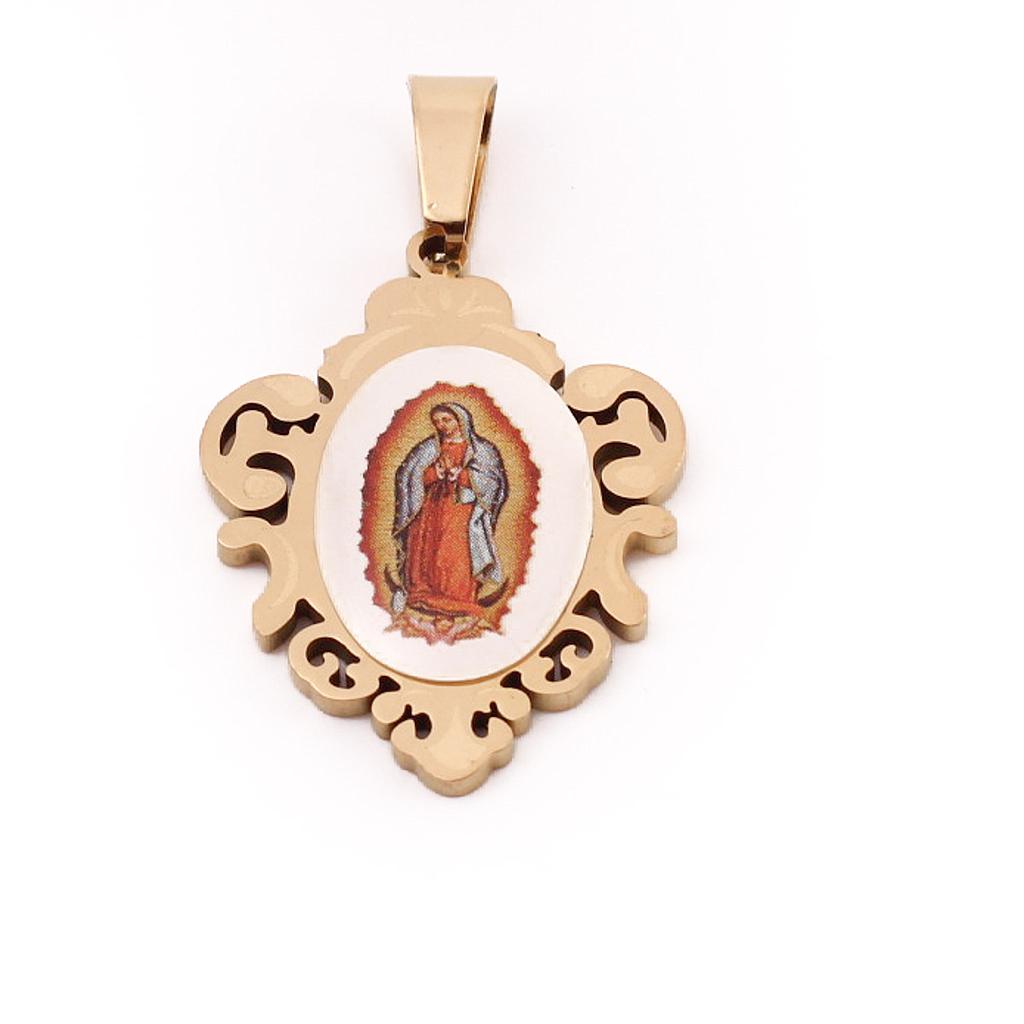 JE1177 Dije Acero Virgen Dorada Color