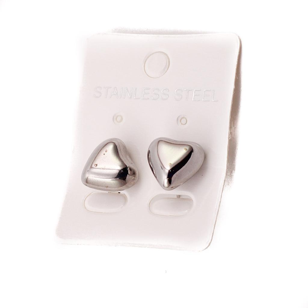 AR931 Broquel acero de corazon plateado