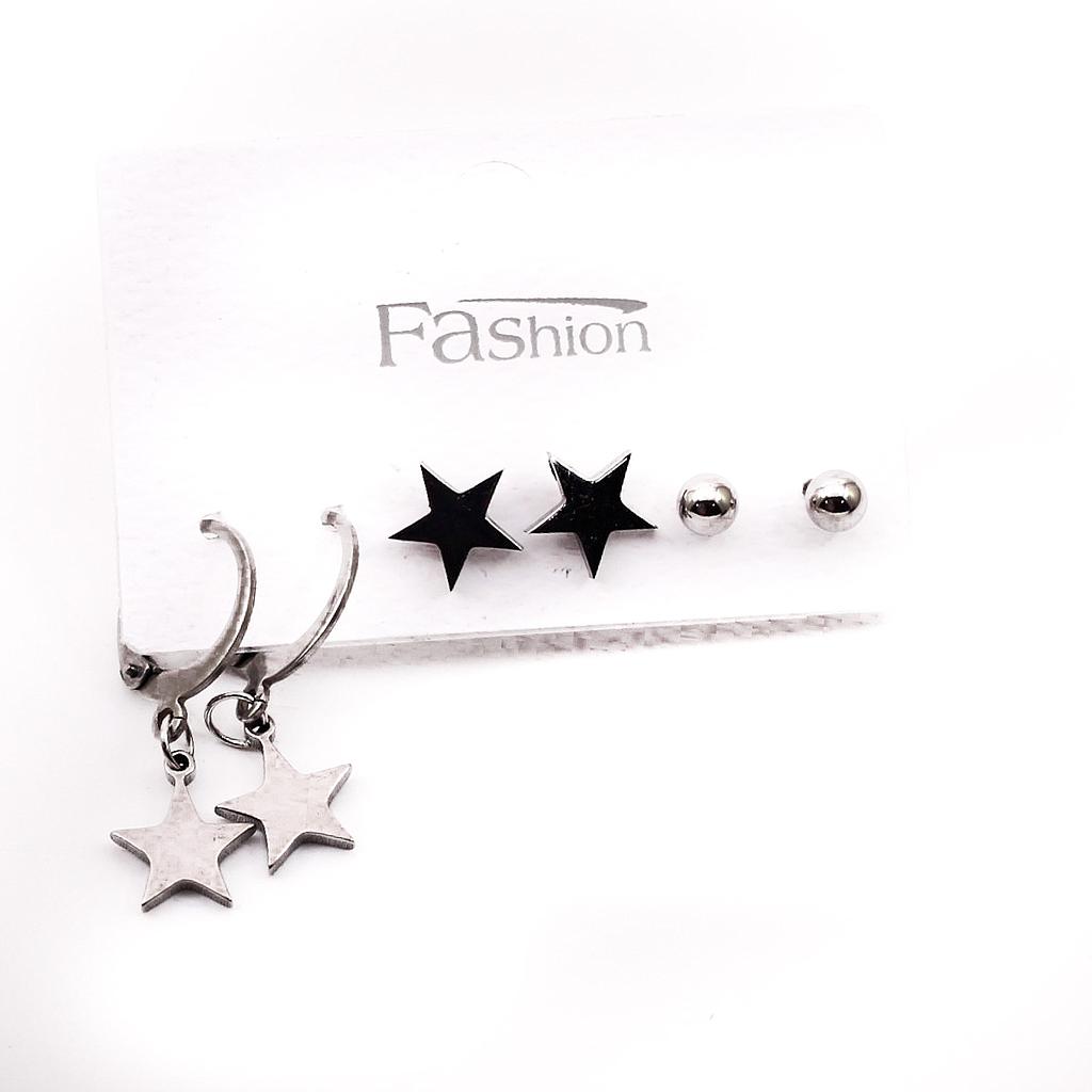 AR10201	Cartera de Acero Plateado 3 Pares broquel