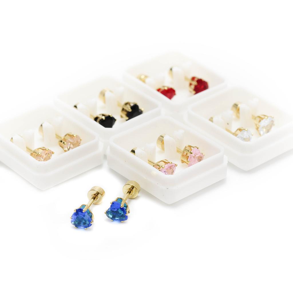 AR22808 Broque acero piedras de color