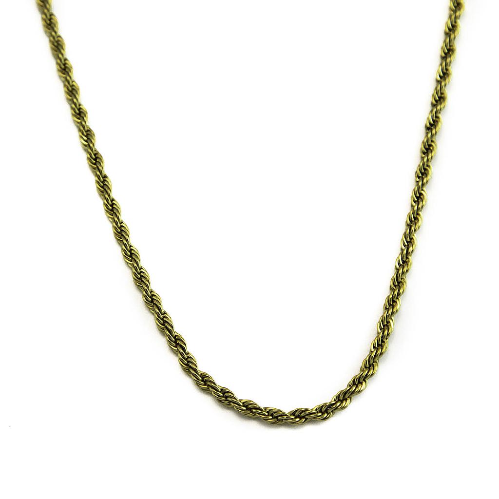 670236 Gargantilla Plana toricda dorada 40cm 2mm