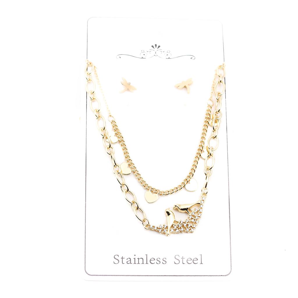 COL221101 Juego Acero dorado doble combinado