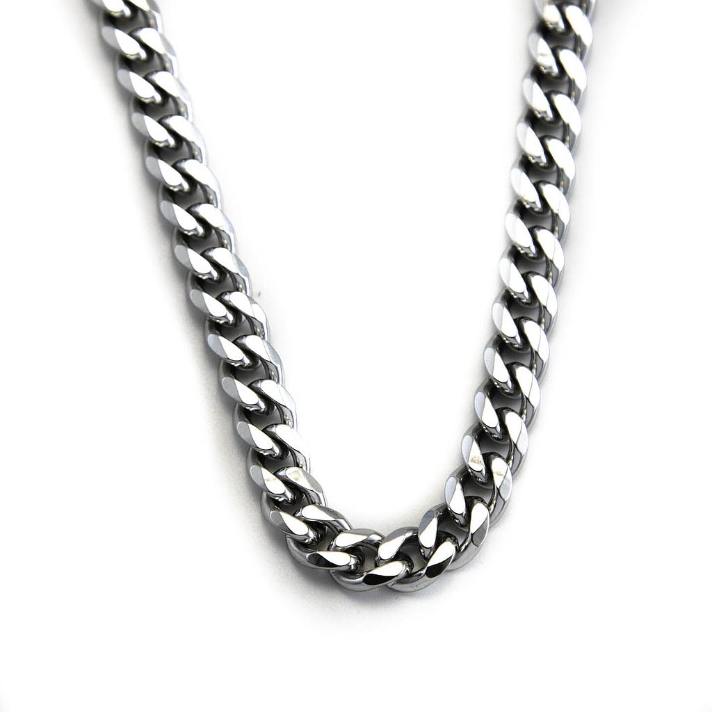 COL445	Cadena Acero Plateada eslabon serrado 2.0mm   60 cm