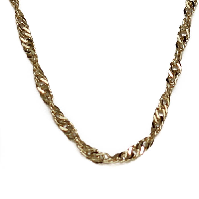 COL450 Cadena Acero dorada Torsal abierto