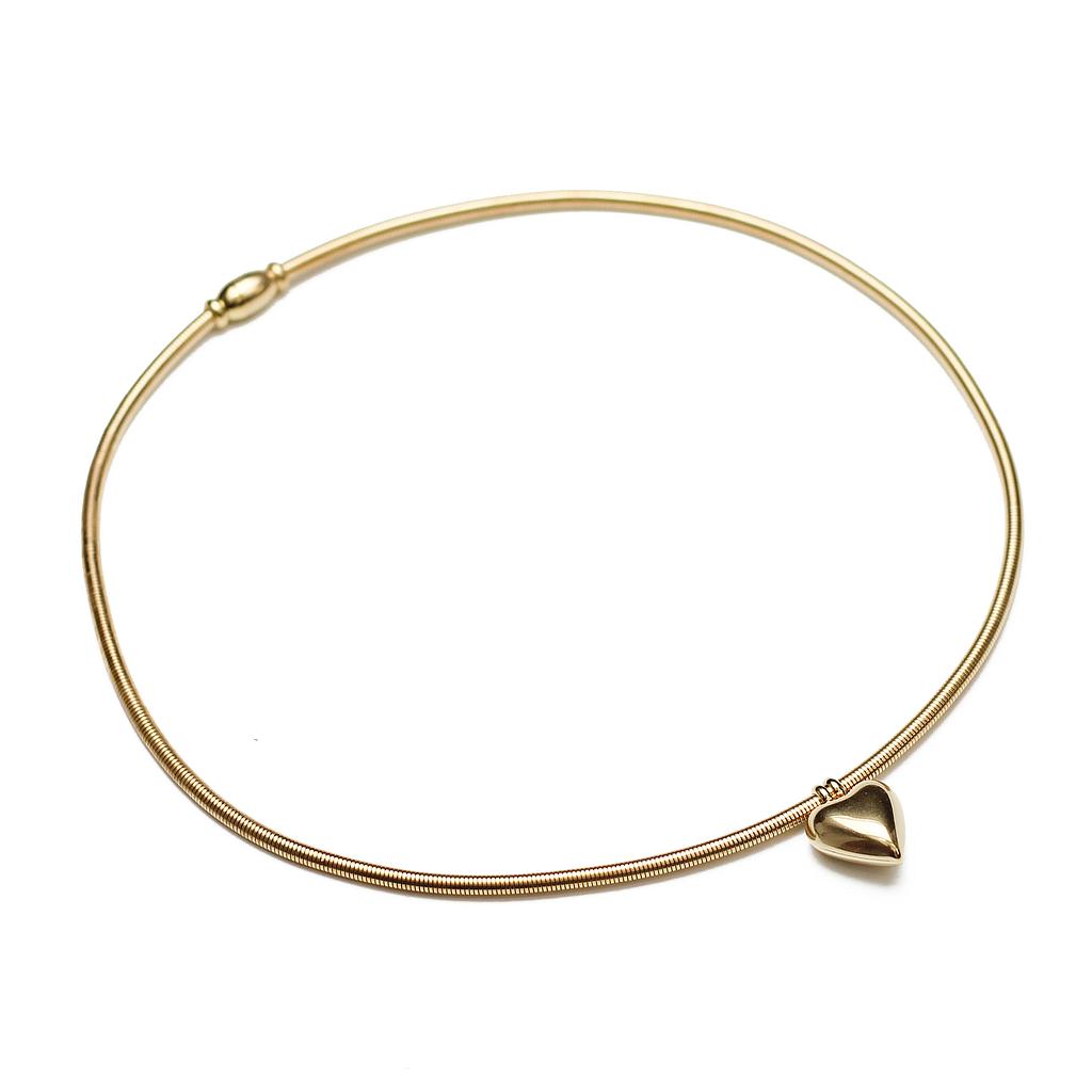 COL160860 Collar Acero Dorado con broche de imán