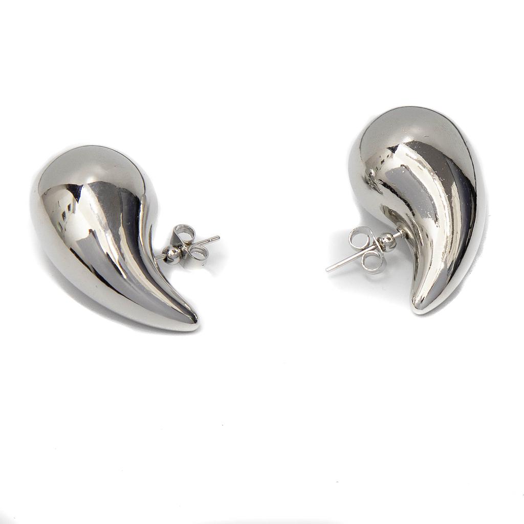 AR2288 Arete de gota plateada bisutería