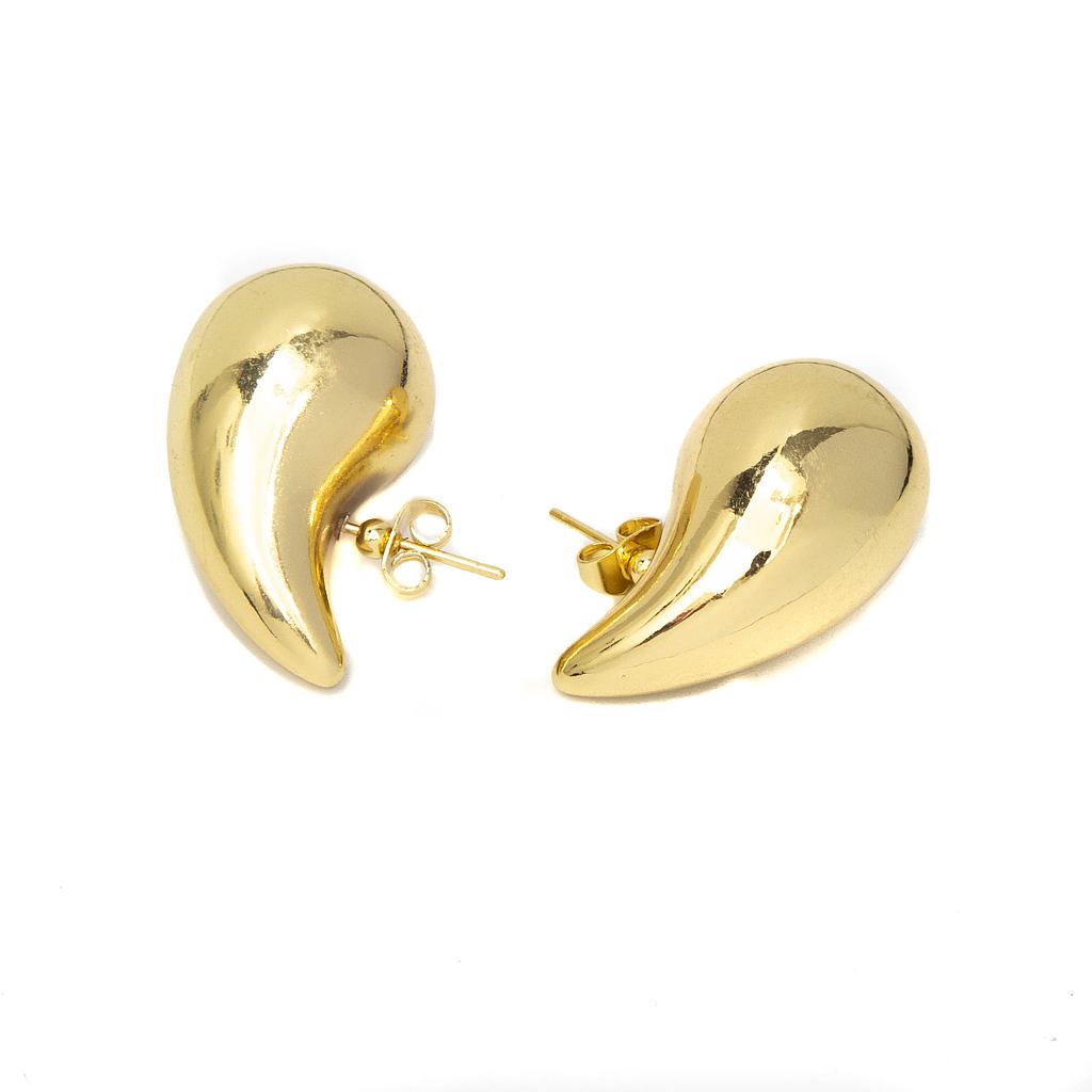 AR2289 Arete de gota dorada bisutería