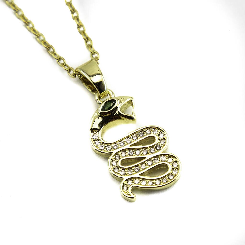 COL250402 Collar Acero Inoxidable Serpiente "s" chica