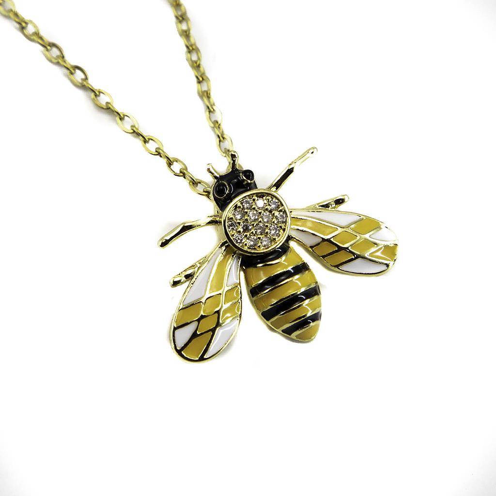 COL250420 Collar Acero Inoxidable Abeja