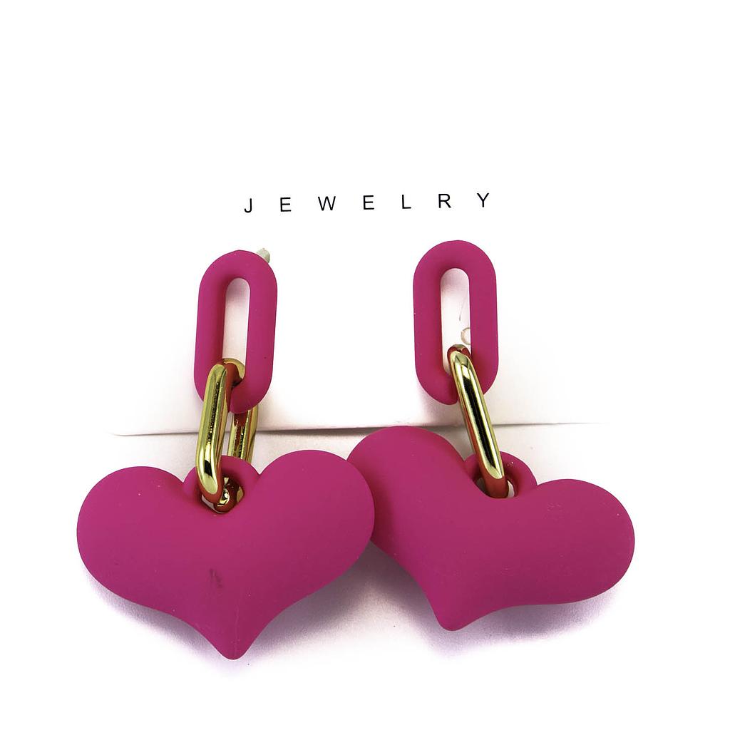 AR520519 Arete Bisutería Corazón Largo