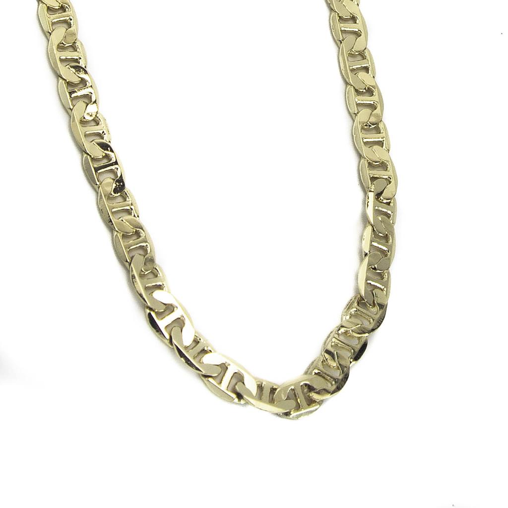 COL23409 Cadena Acero Dorado Eslabón Corcholata 58cm 5mm