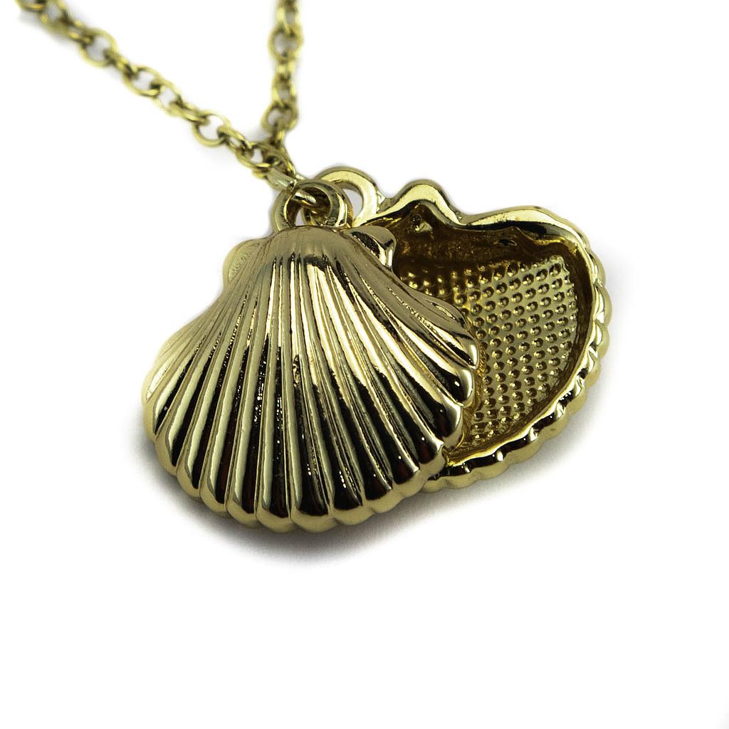 COL110710 Collar Acero Concha Marina