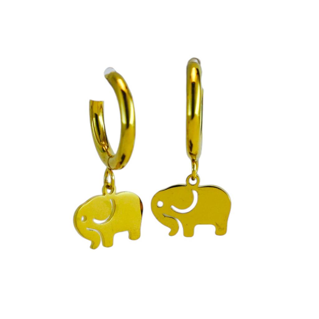 AR160710 Huggie Acero Elefante Colgante