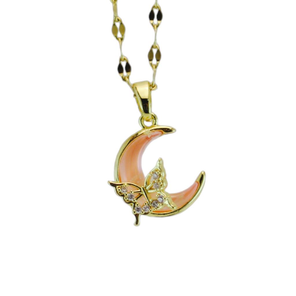 COL246638 Collar Acero Estrellas Piedritas