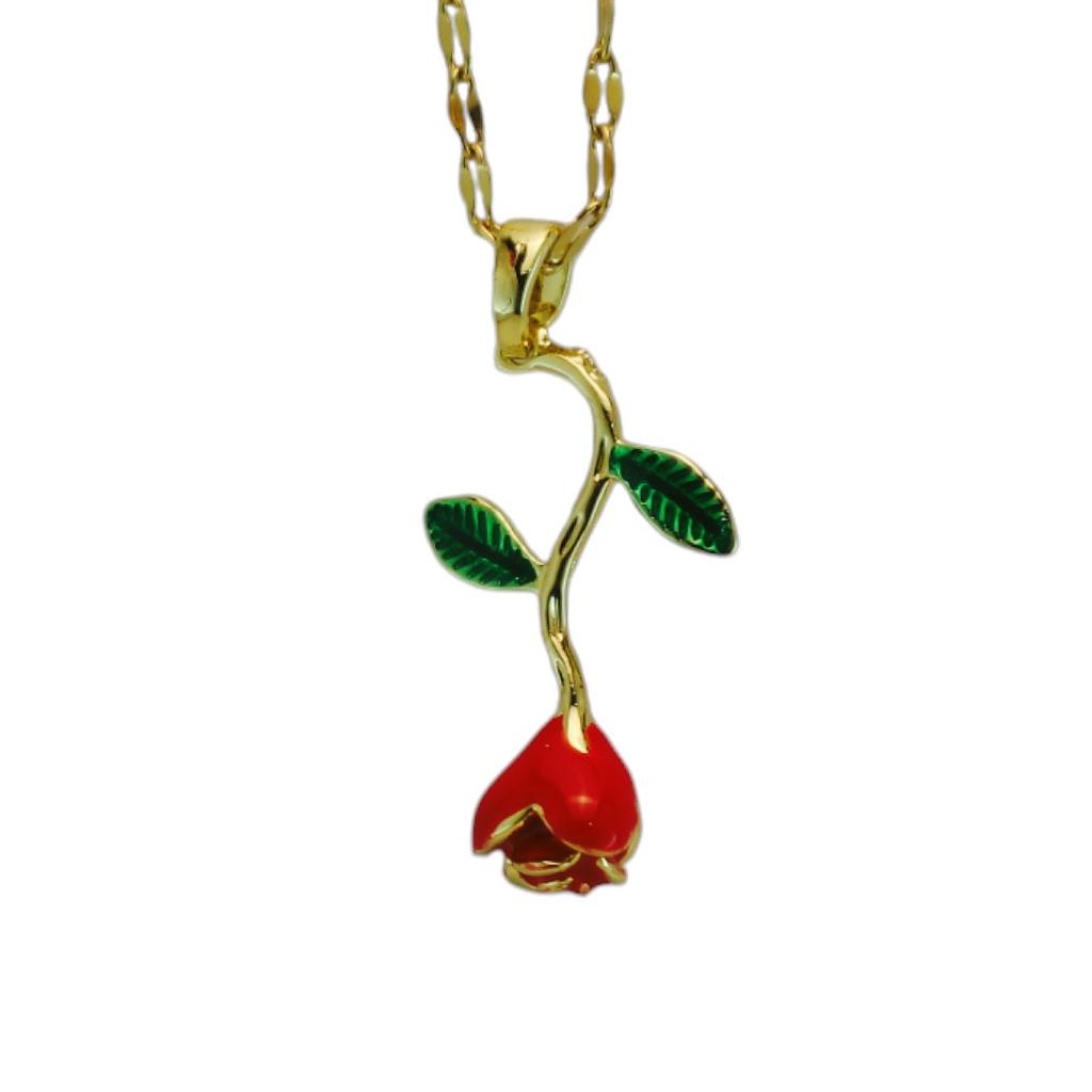 COL246636 Collar Acero Rosa