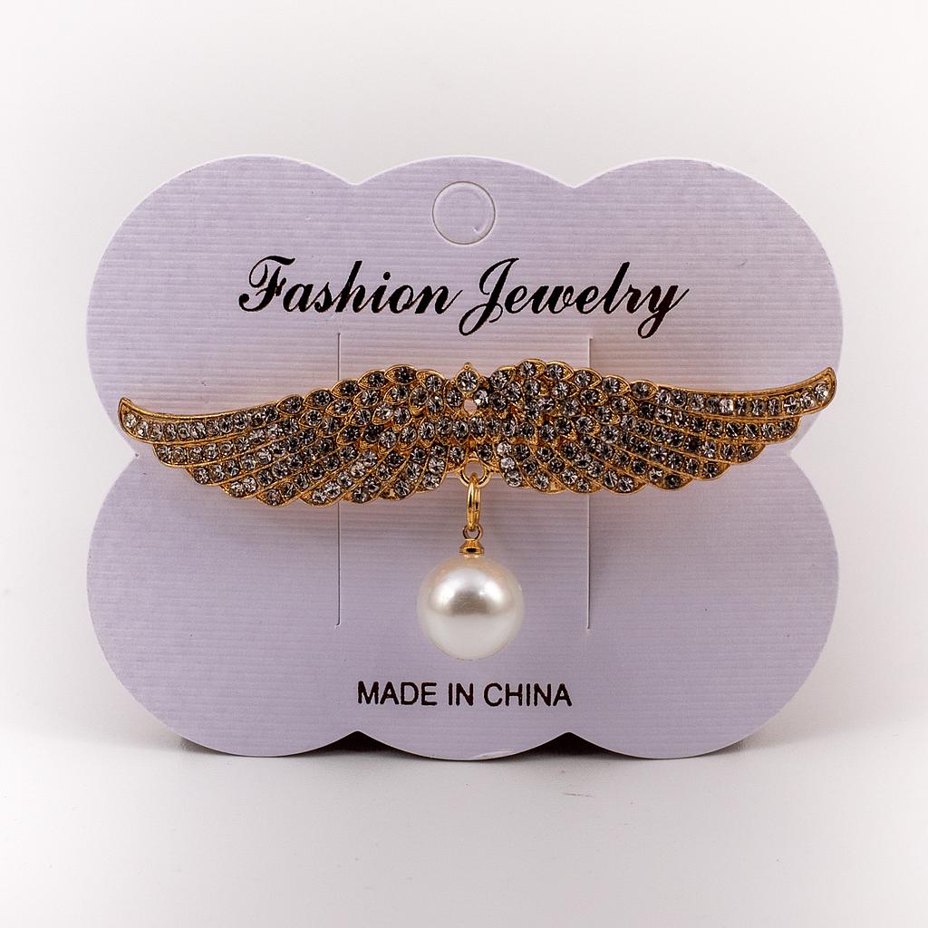 A1165 Prendedor Alas Perlas