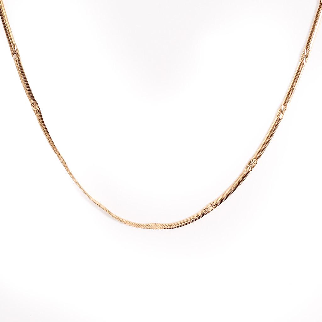 COL366 Cadena dorada plana cola rata