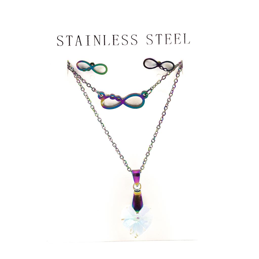 COL10103 Juego doble cadena tornasol