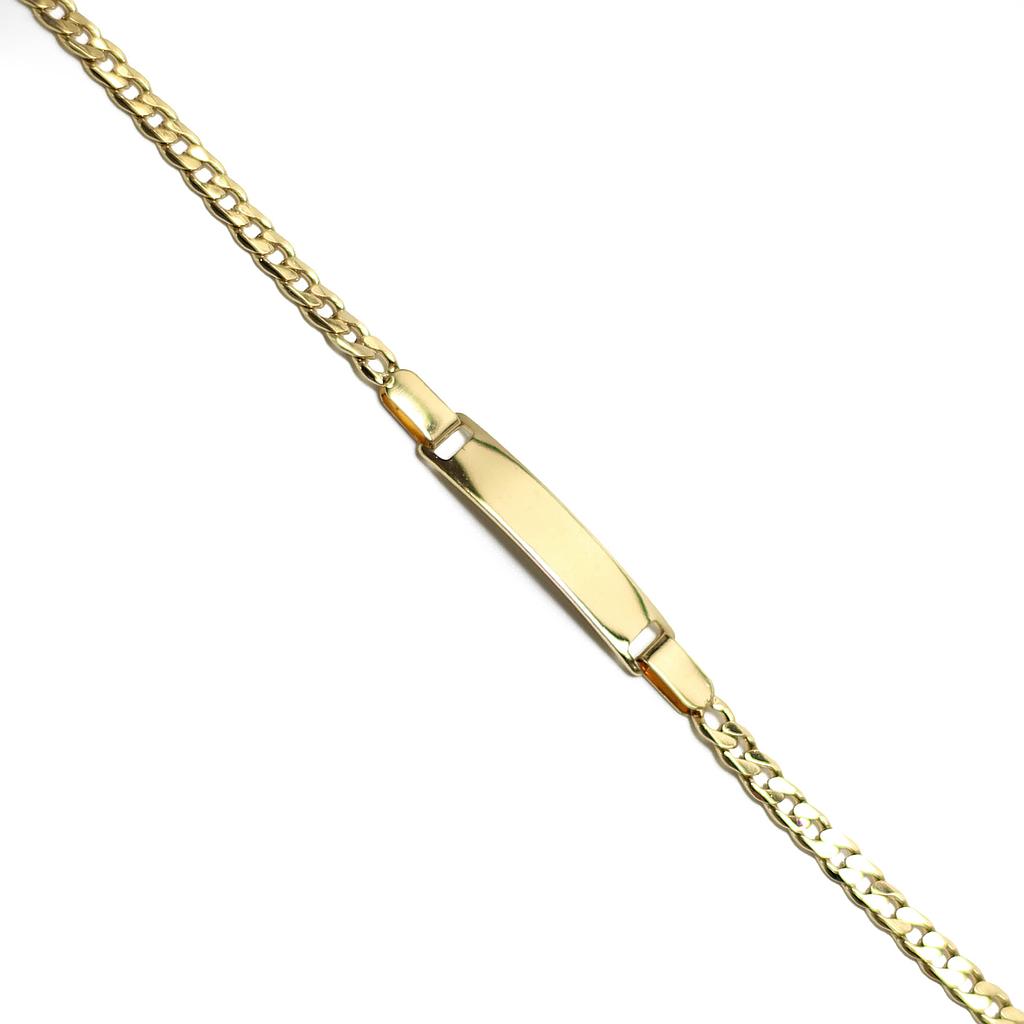 PUL160822 Esclava Acero Dorada 50 mm grosor x 15 cm para niño