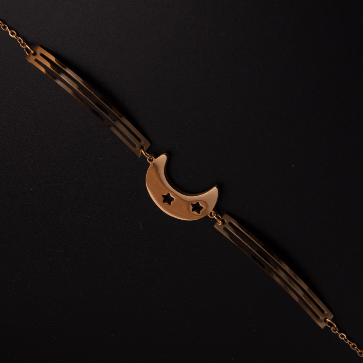 PUL207	Pulsera de Barras Acero Dorado