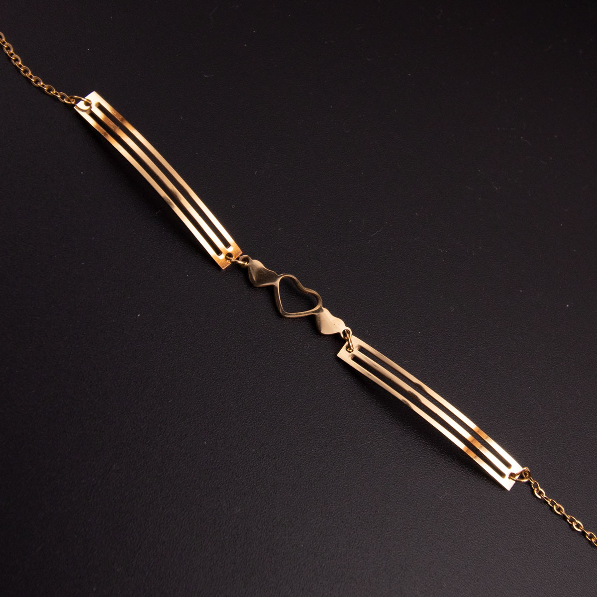 PUL207	Pulsera de Barras Acero Dorado