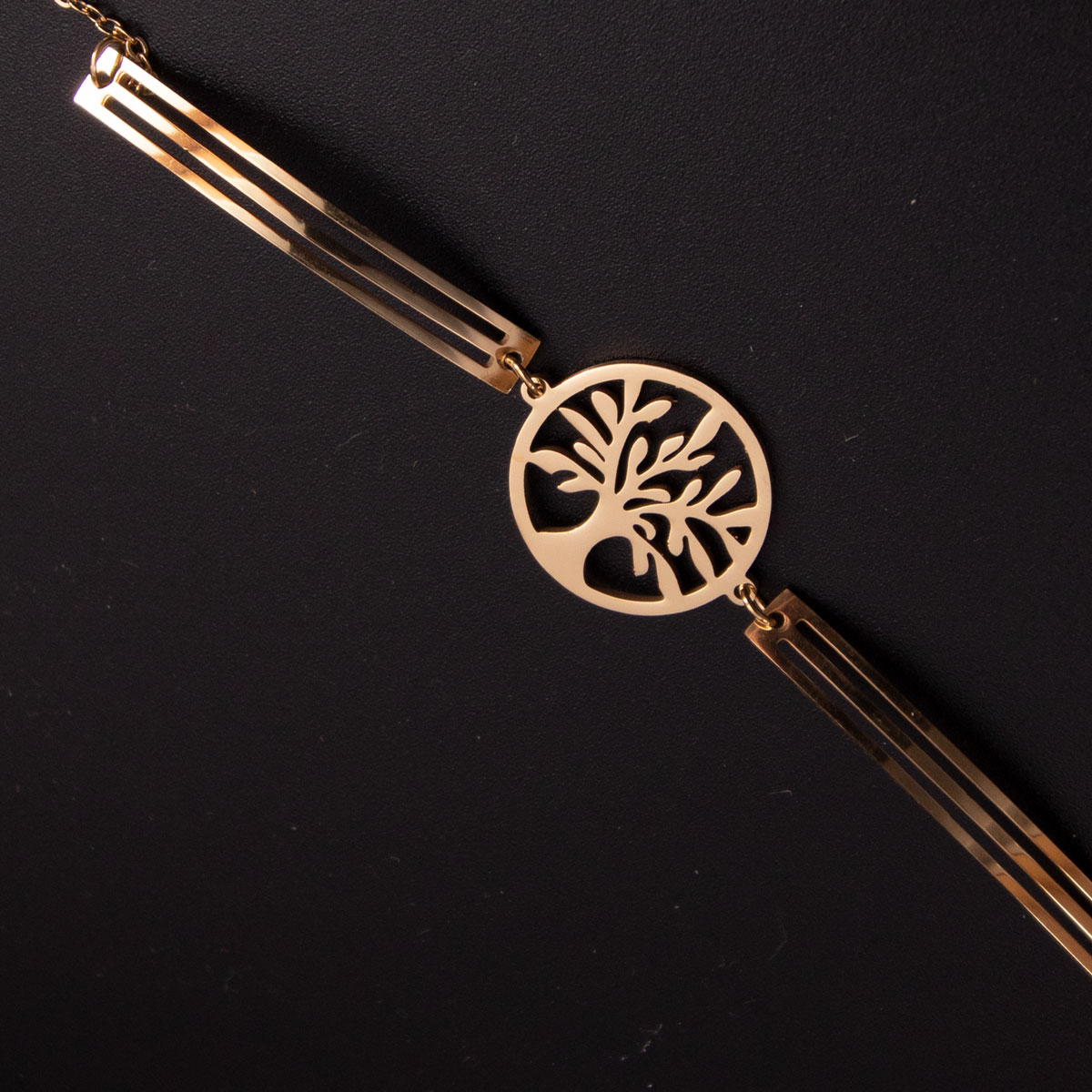 PUL207	Pulsera de Barras Acero Dorado