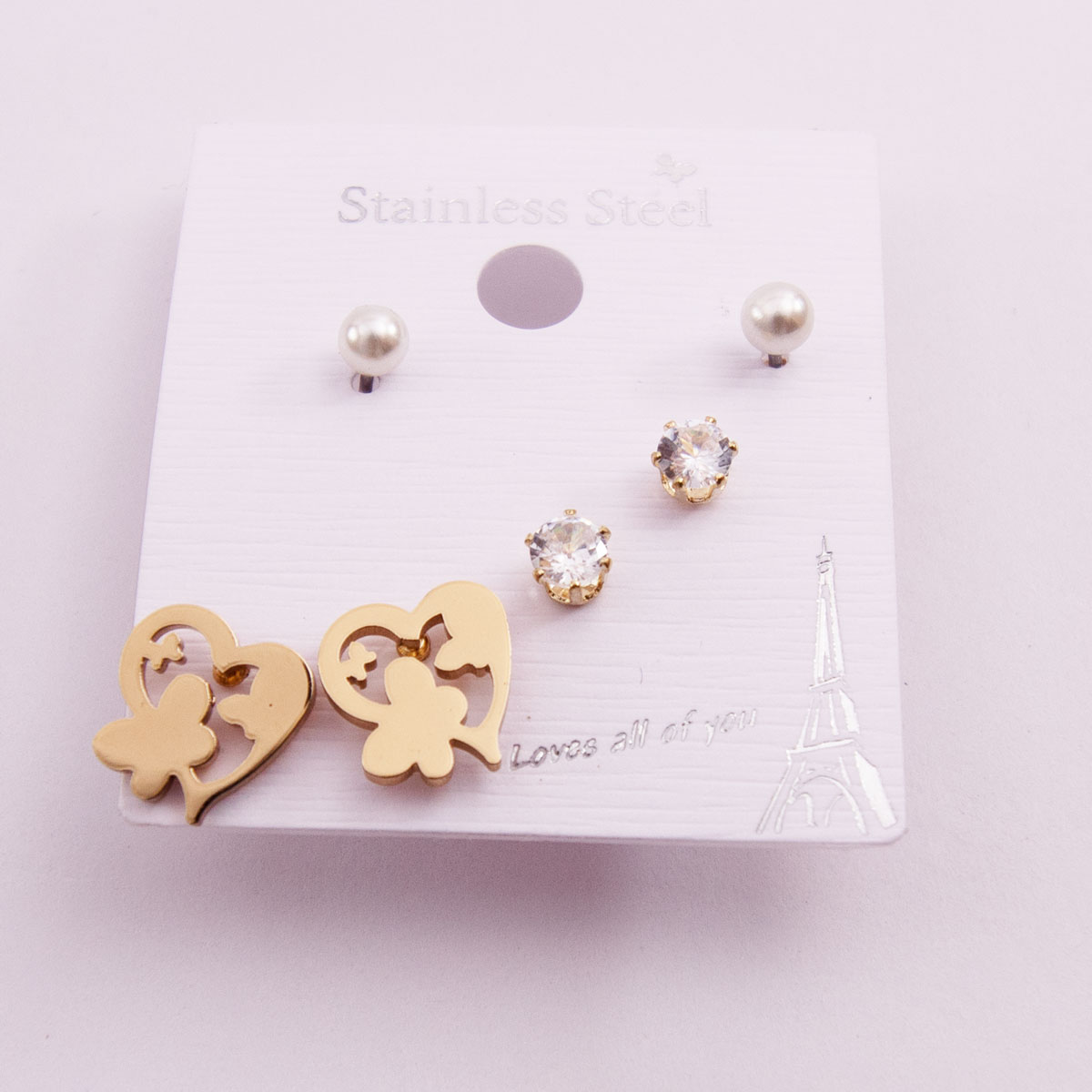 AR104 Cartera 3 Pares de Broquel Acero