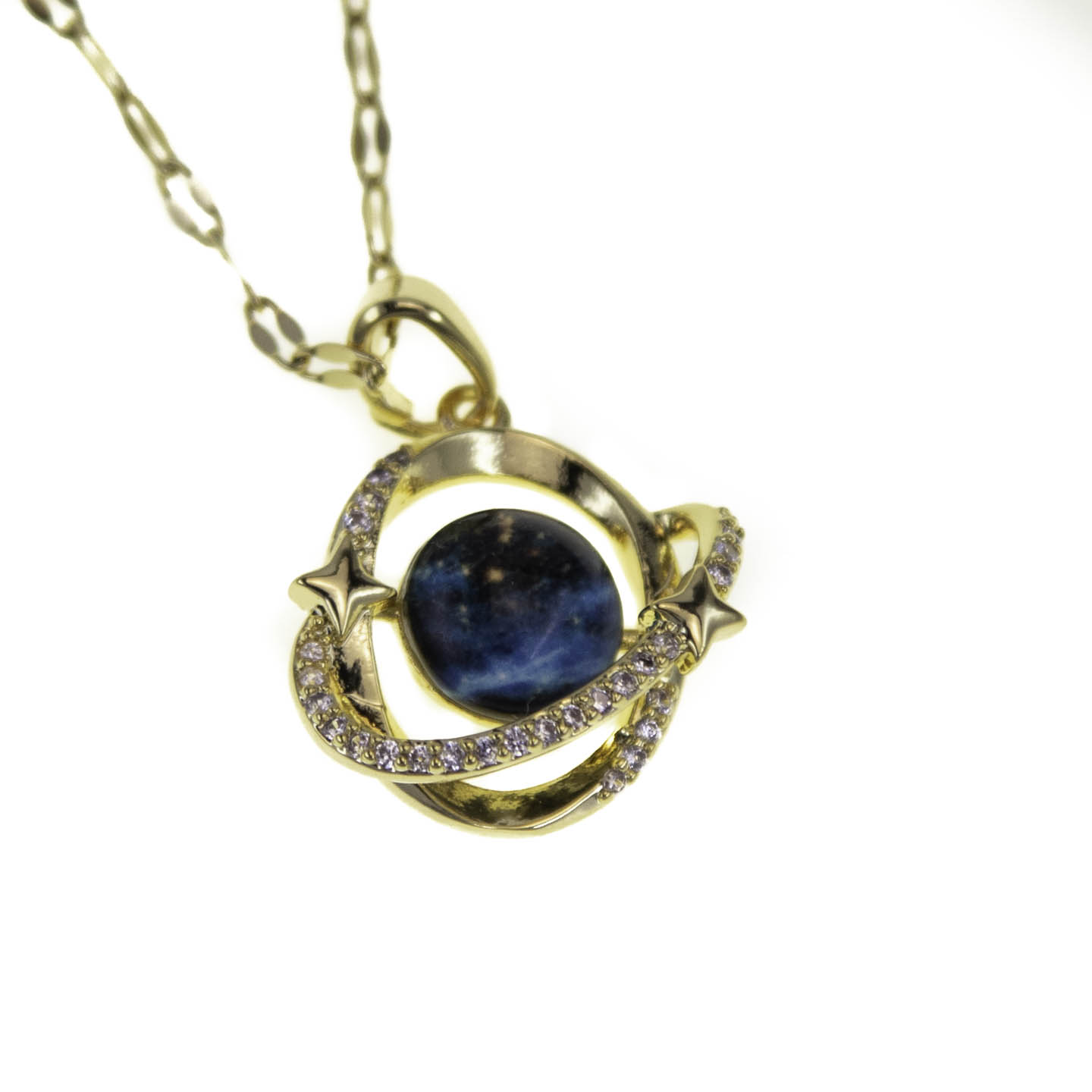 COL231042 Collar Acero Dorado Galaxia modelos varios