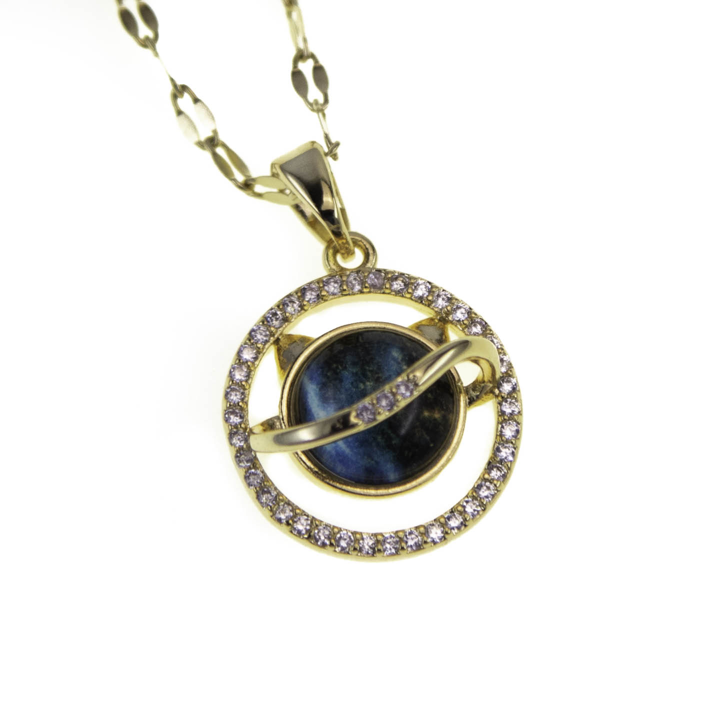 COL231042 Collar Acero Dorado Galaxia modelos varios