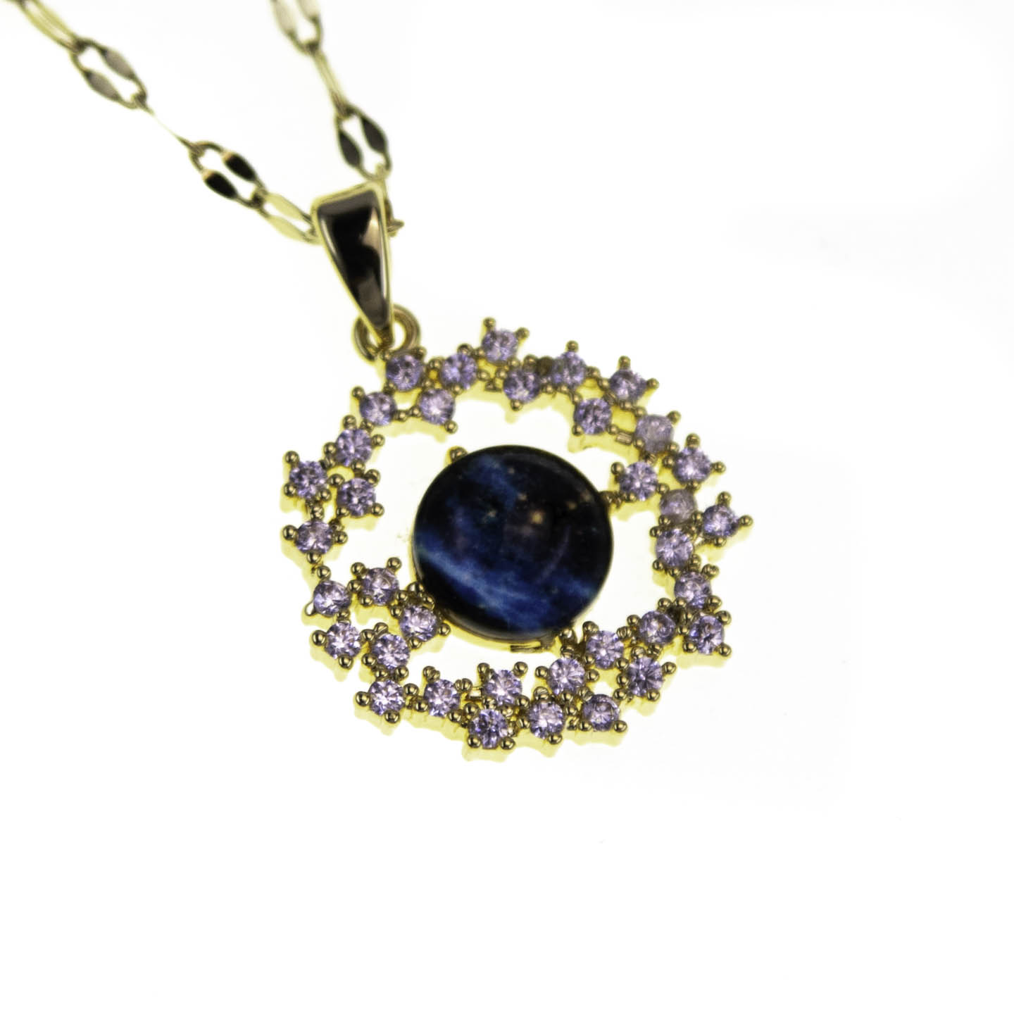 COL231042 Collar Acero Dorado Galaxia modelos varios