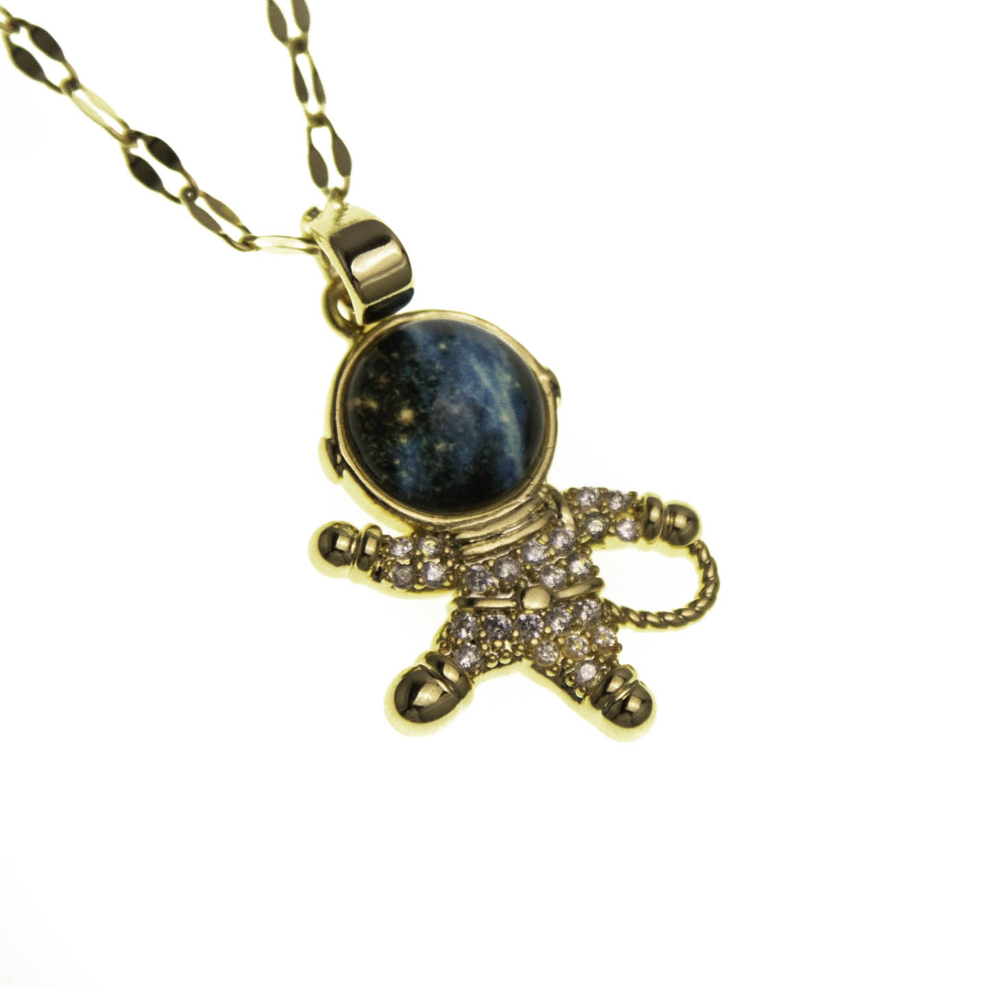 COL231042 Collar Acero Dorado Galaxia modelos varios