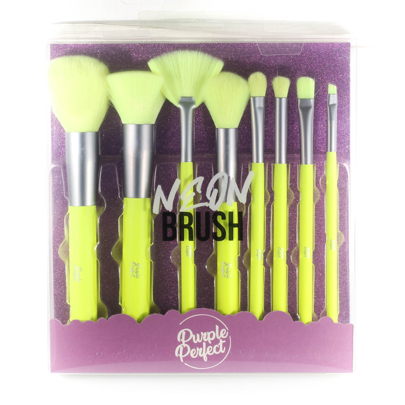 150328 Brocha neon 8 pzas.ROSA O VERDE Purple Perfect