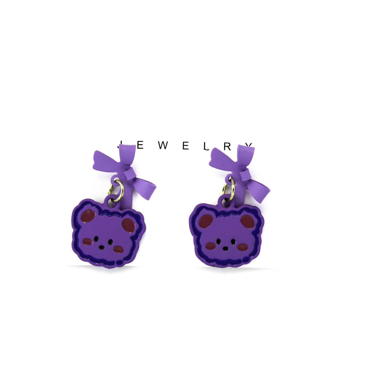 AR520319 Arete Bisutería Moño-Oso Kawaii