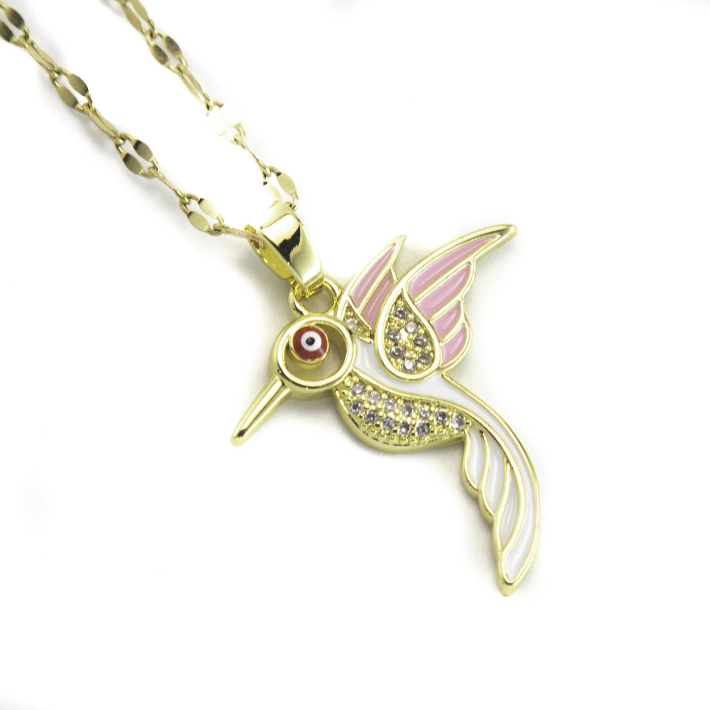 COL2350 Collar Acero Dorado Colibrí Varios Modelos