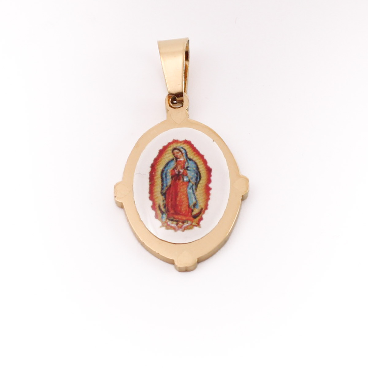 JE1177 Dije Acero Virgen Dorada Color