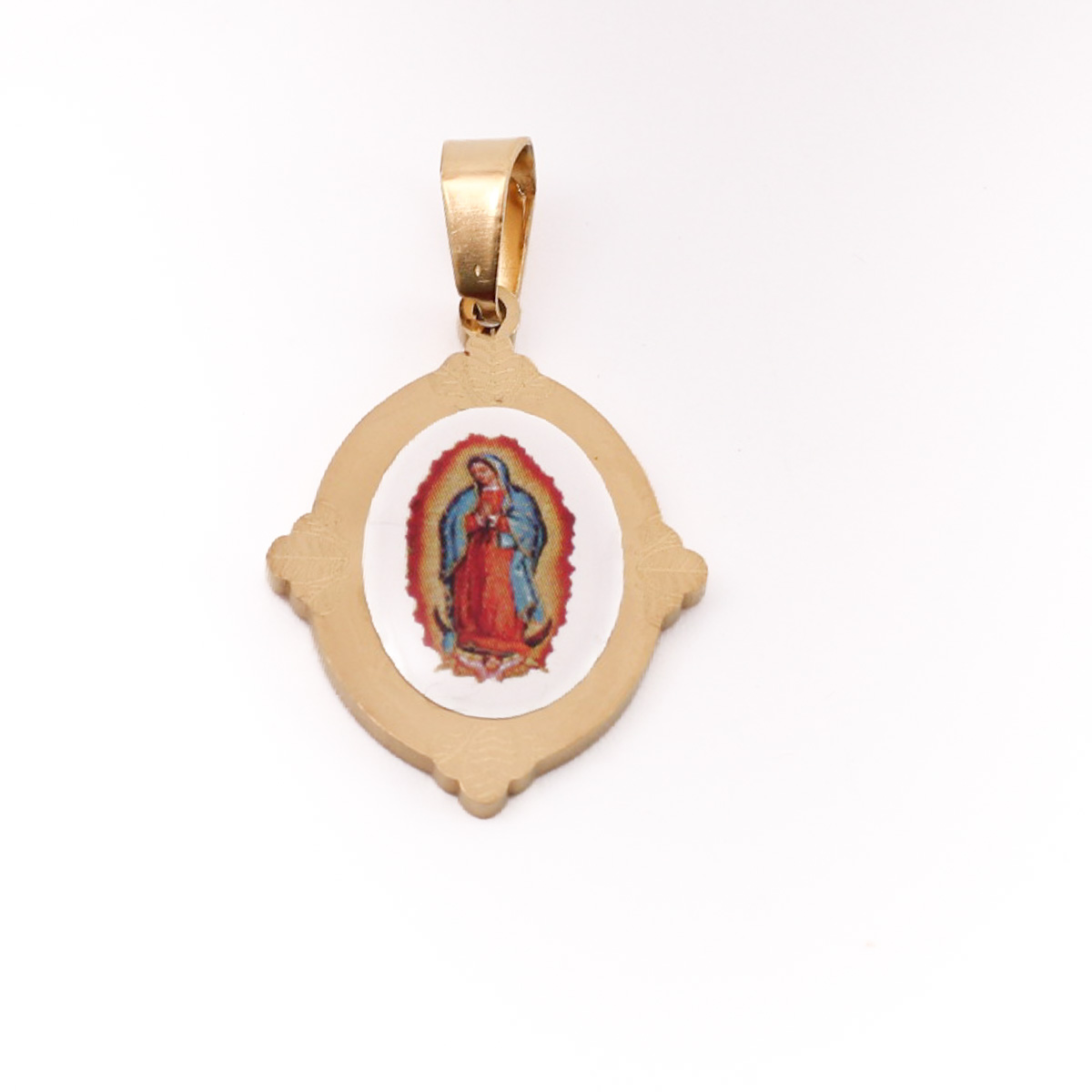 JE1177 Dije Acero Virgen Dorada Color